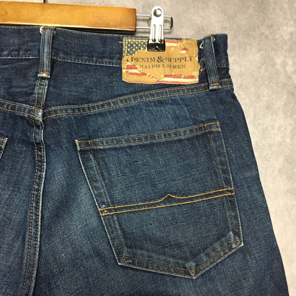 Denim & Supply Ralph Lauren Mens Blue Jeans Straight Fit size 33x30 Cotton Denim